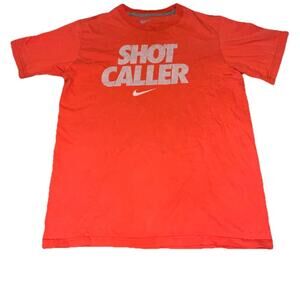 Nike Orange And Grey “Shot Caller” Short Sleeve  Tee Size L